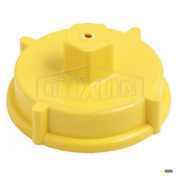 Dixon Thermoplastic Hydrant Cap, 2-1/2 in FNST NH, Polycarbonate Glass, Yellow PFCW250F-Y - main